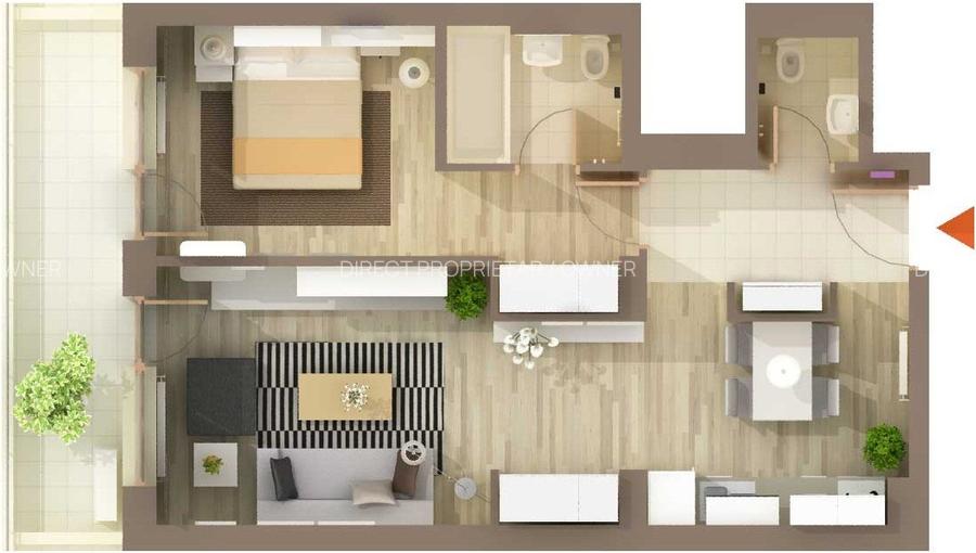 APARTAMENTE 2 CAMERE MOBILATE IN BANEASA / IANCU NICOLAE, PROPRIETAR - 8