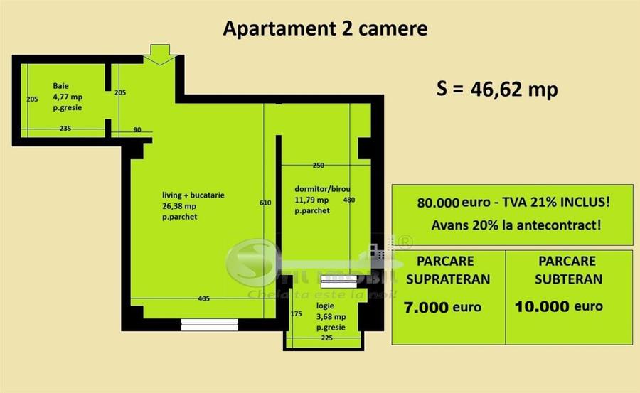 Apartament 2 camere Cug Valea Adanca, bloc nou, cartier rezidential