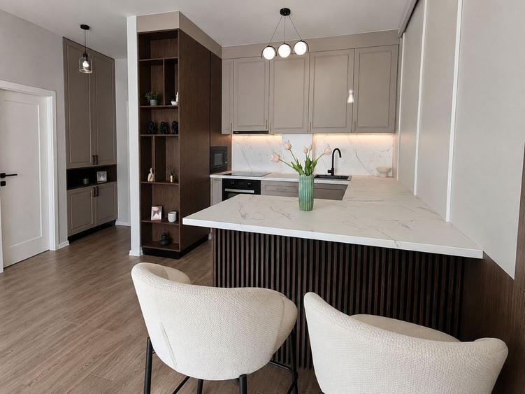 Apartament 2 camere, finisat mobilat, 45 mp, str Eroilor Floresti