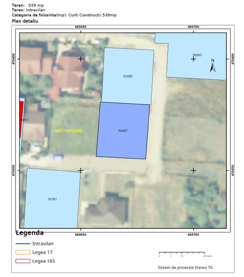 Proprietar, vand teren intravilan Strada Vrancei suprafata 539 mp
