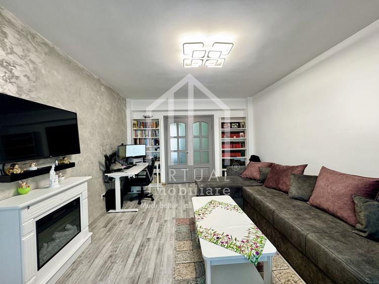 Apartament cu 3 camere, 75mp utili+3 balcoane, etaj 5/5, bloc cu lift