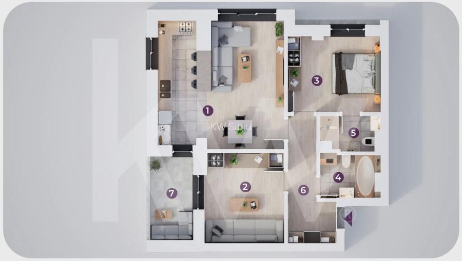Apartament 3  camere - 4