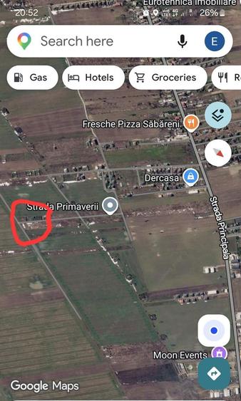 Teren intravilan Sabareni 415m2