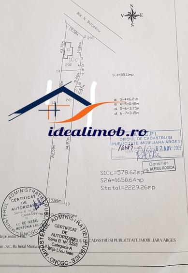 Teren intravilan S= 2500 mp, B-dul N.Balcescu, Pitesti - idealimob.ro