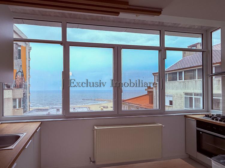 Apartament vedere frontala la mare | Bloc nou - Renovat | Piata Ovidiu | Parcare