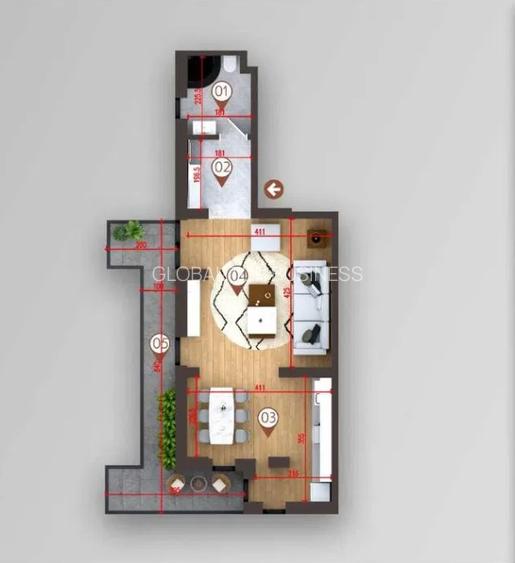 STUDIO PREMIUM / PRIMA ÎNCHIRIERE / 51,50 MP // ZONA OBOR - 10