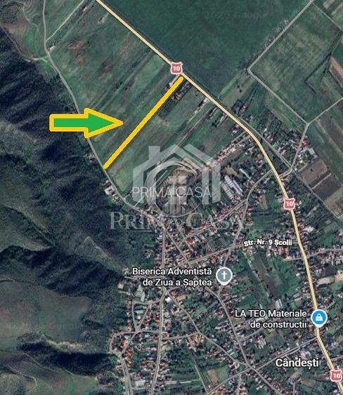 Teren in zona Candesti BZ 6400mp cu deschidere 12m la DN10 Pret: 5 mp neg - 4