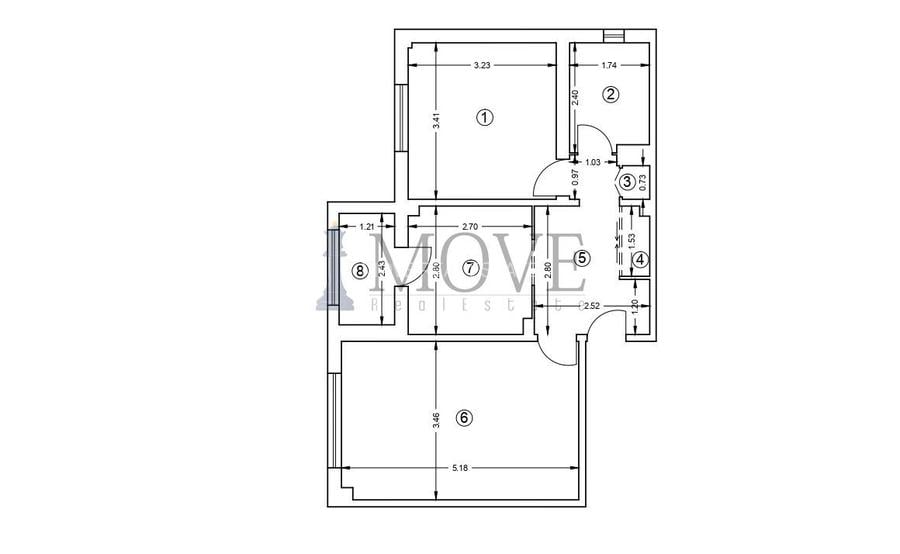 Apartament etaj intermediar, luminos, centrală proprie, fereastră la baie - 9