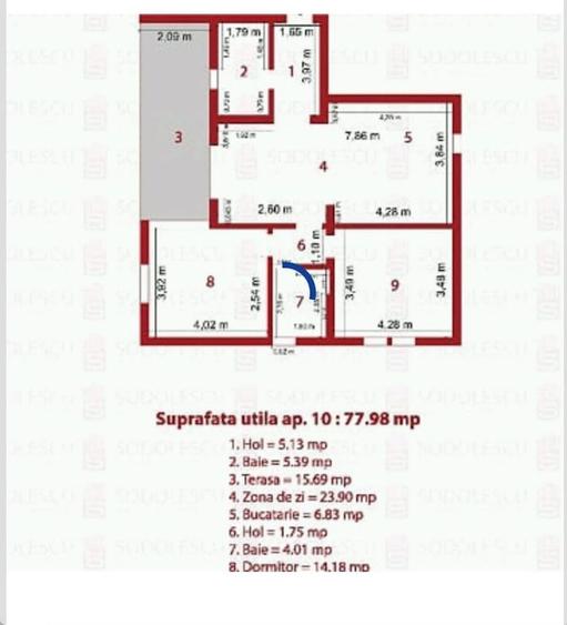 Apartament 3 camere zona Lipovei