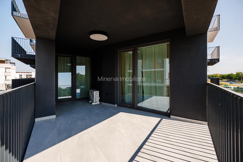 Apartament mobilat si utilat, terasa 12,80 mp, parcare subterana | Comision 0 - 17