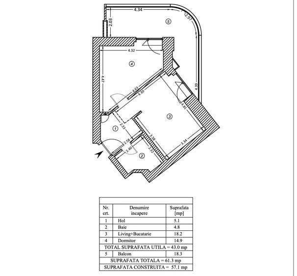 Lacul Tei | 2 camere | Yacht KID | 61 mp | Loc de parcare disponibil