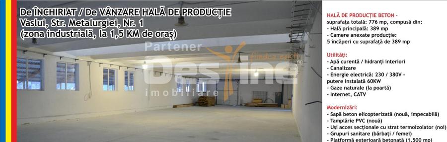 Hala productie, zona Industriala, Vaslui