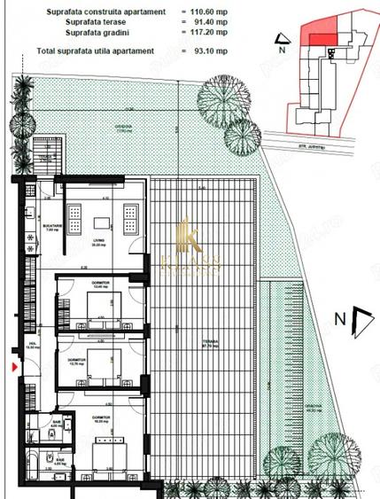 Apartement 4 camere cu terasa Unirii