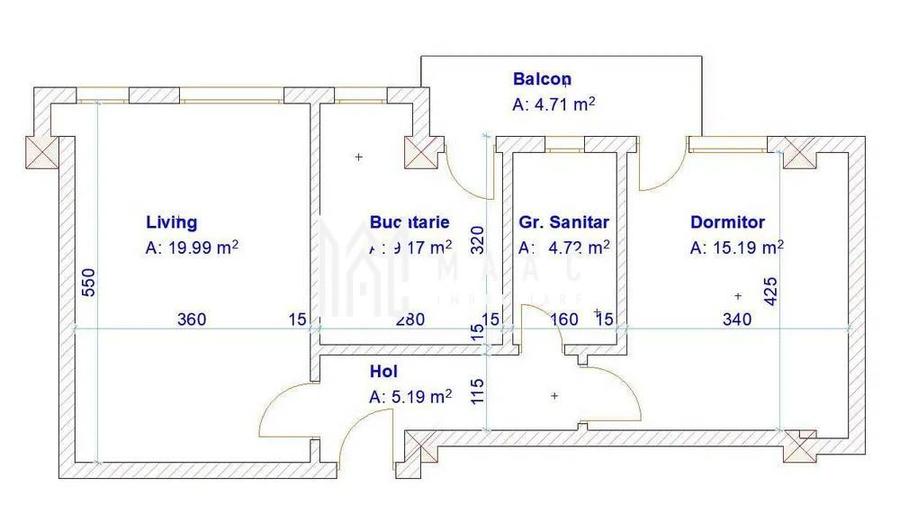 Apartament 2 camere | Etaj 3 | Balcon | Parcare | Turnisor