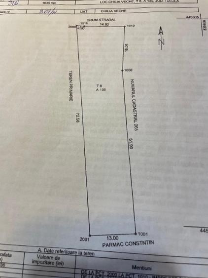 Teren INTRAVILAN în Delta Dunării – 1035 mp – Chilia Veche – locație rară