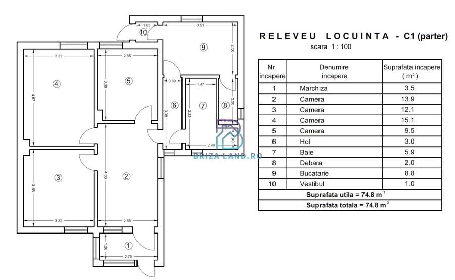 Bucurestii Noi, Biserica Basilescu, casa 93mp, 4 camere, teren 400mp