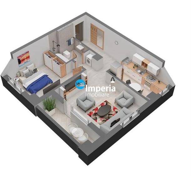 Apartament 2 cam de vanzare,57 mp,Dacia