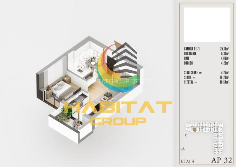 Pallady Garsoniera dec. 41 mp LUX vis-a-vis Parcul Teilor - 2