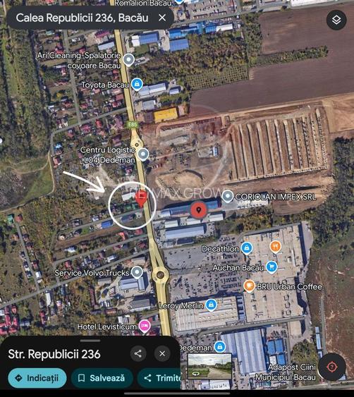 Teren 5,658 mp Bacau strada Calea Republicii - 5