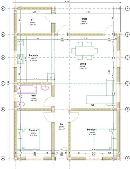 Casa Individuala Becicherecu Mic,Parter,3 Camere,Terasa Acoperita - 14