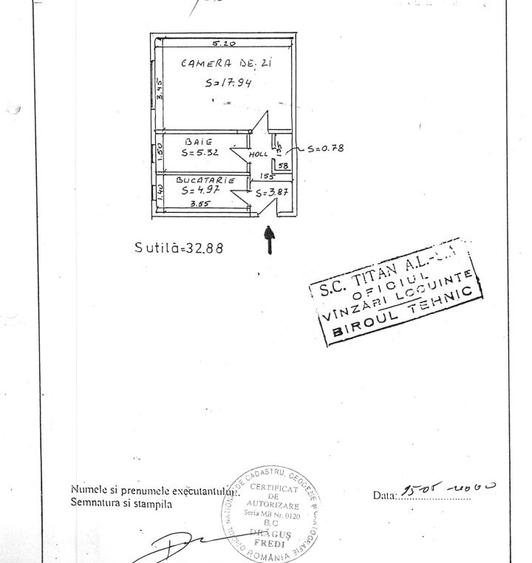 Garsonieră decomandată, 33 mp, parter, zona  Fizicienilor - Nicolae Grigorescu - 1