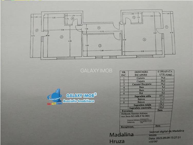 Dobrogeanu Gherea Mansarda 3 camere 130 mp - 2