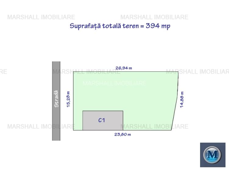 Teren intravilan de vanzare, zona Cantacuzino, 394,00 mp #16667 - 2