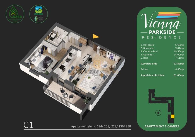 Apartament decomandat cu 2 camere si balcon - Comision 0%, Sector 4 - 4