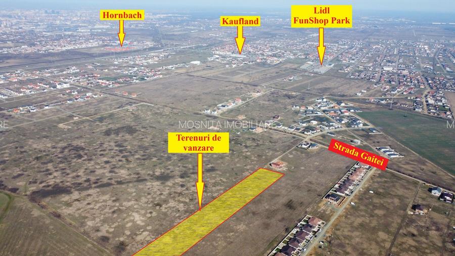 Terenuri de vanzare Mosnita, cu utilitati - 70 euro/mp+TVA - 2