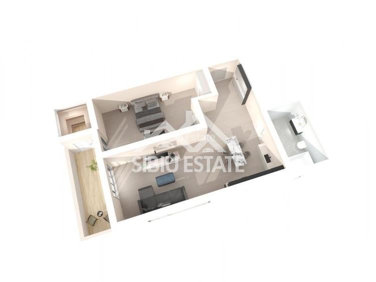 Studio 43,63 mp utili + balcon 6,23 mp – Zona Lacul lui Binder - 2