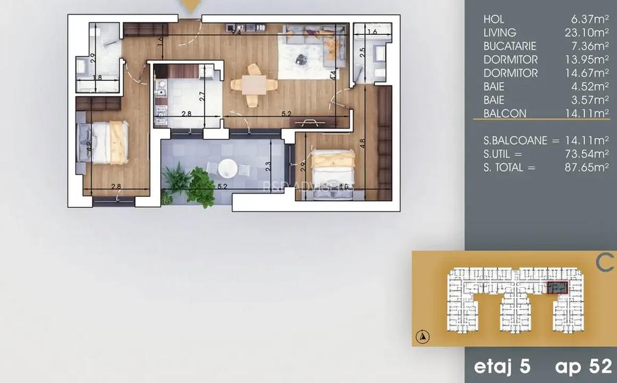 Metrou Nicolae Teclu Apartament 3 Camere Titan Theodor Pallady - 5