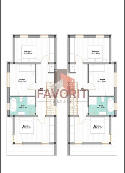 Duplex cu 4 camere de Vanzare. Mosnita Noua. Finisaje la alegere. - 6