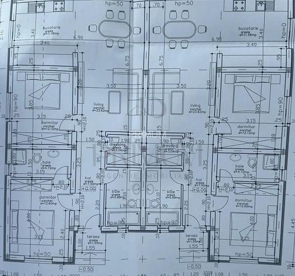 Duplex pe plan - personalizare  interioara - doua bai - 3