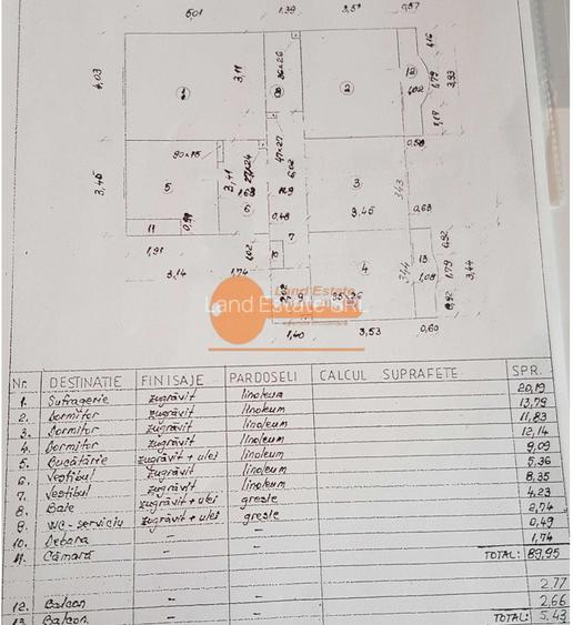 Apartament 4 camere decomandat | 13 Septembrie – Sebastian | Etaj 6/8 - 1