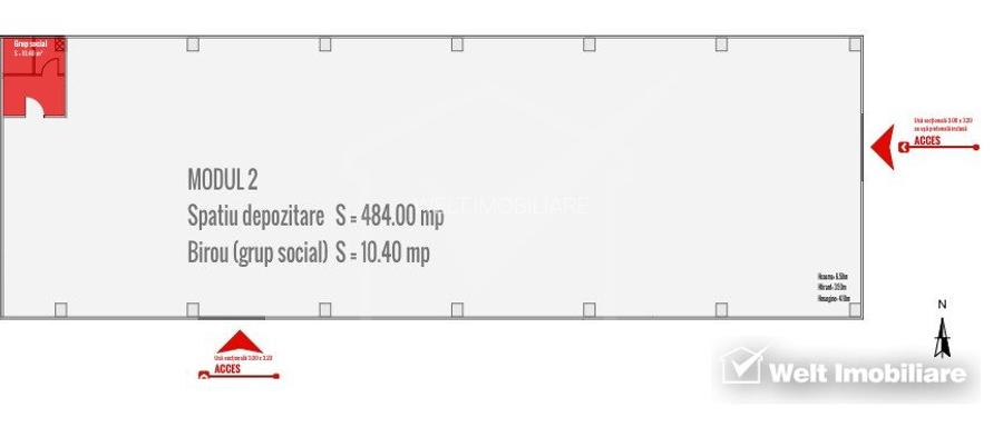 Depozit 484mp, zona industriala Someseni Aeroport - 3