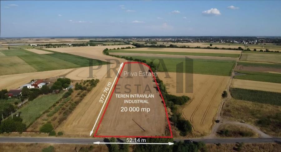 Teren intravilan 20.000 mp, front 52 ml, Sag - 2