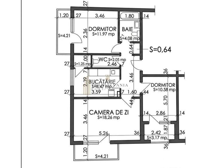 Apartament 3 camere, decomandat - 9