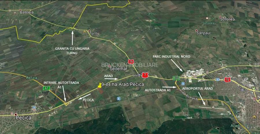 TEREN CU POTENTIAL INDUSTRIAL/ SERVICII | 9,44 HA | ARAD, PECICA - 3