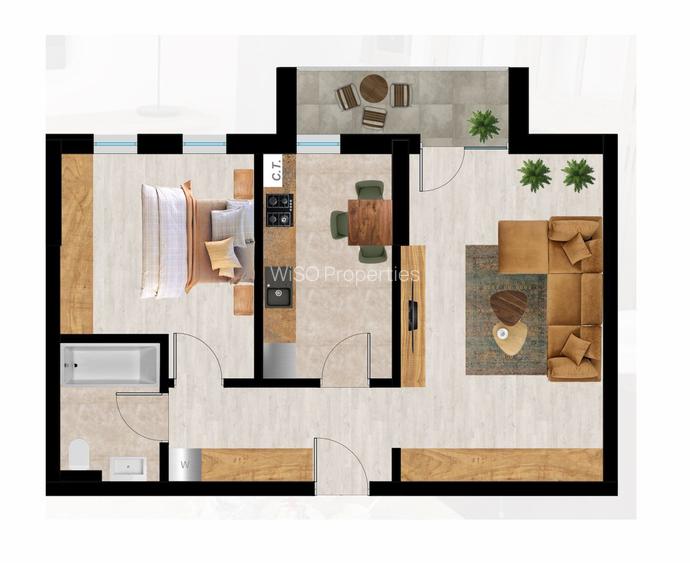 2 camere , predare 04.2027, zona Aradului central - 1