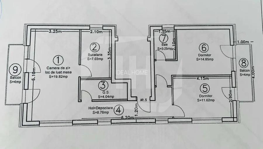 Apartament 3 camere, 2 bai, parcare, in bloc tip boutique in Borhanci - 8