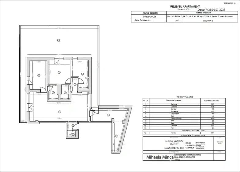 Apartament 4 Camere  Lux | Terasa 93 mp | Armeneasca | Mutare Rapida - 17