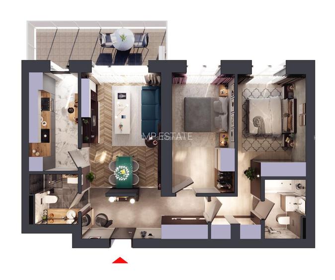 Apartament 3 camere 2 B-86,15 mp / Hils Titanium / Metrou Nicolae Teclcu - 4