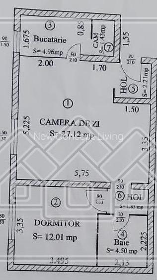 Apartament de vanzare in Sibiu - 2 camere - 54 mp utili - Strand II - 4