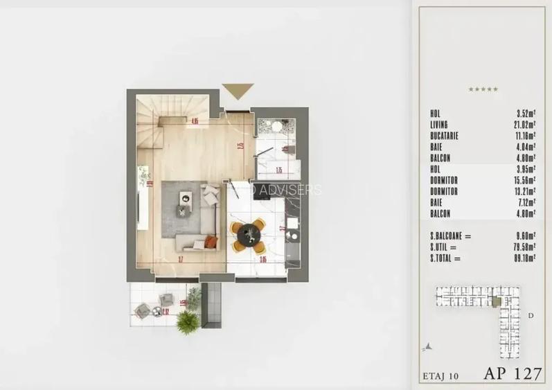 Duplex Spatios 3 Camere | Sector 3 | Izolatie Fonica | Dressing - 6