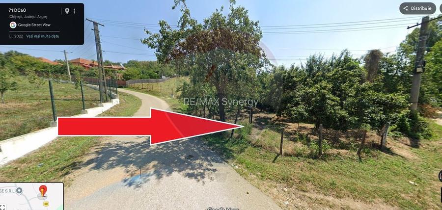 Teren intravilan 1.736 mp Chițești- Bogați (AG), deschidere la asfalt - 6