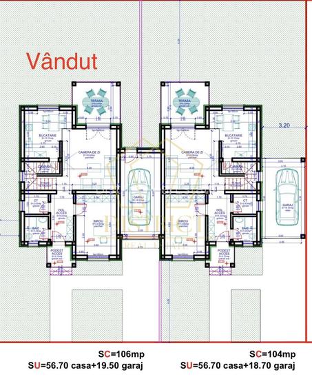 Duplex superb cu 5 camere despartit prin garaj | Dumbravita - 13