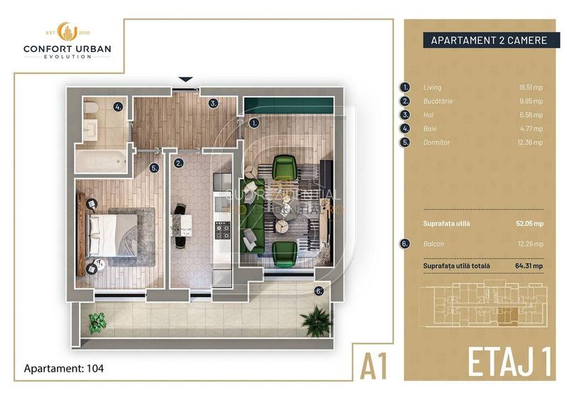 Appartament 2 camere de vanzare,  Bloc nou,  Zona Rahova, Sector 5 - 1