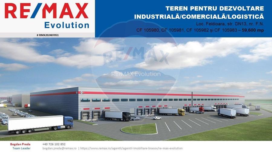 DE VÂNZARE| Teren industrial 59,600mp Feldioara / DN 13 0% COMISION! - 4