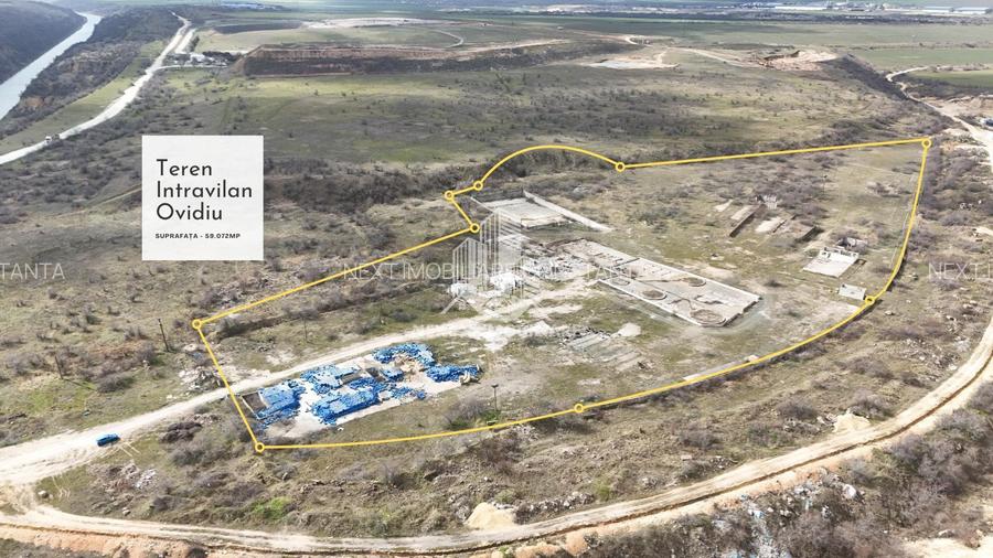 Teren intravilan 59.072 mp – zonă industrială Ovidiu, - 2