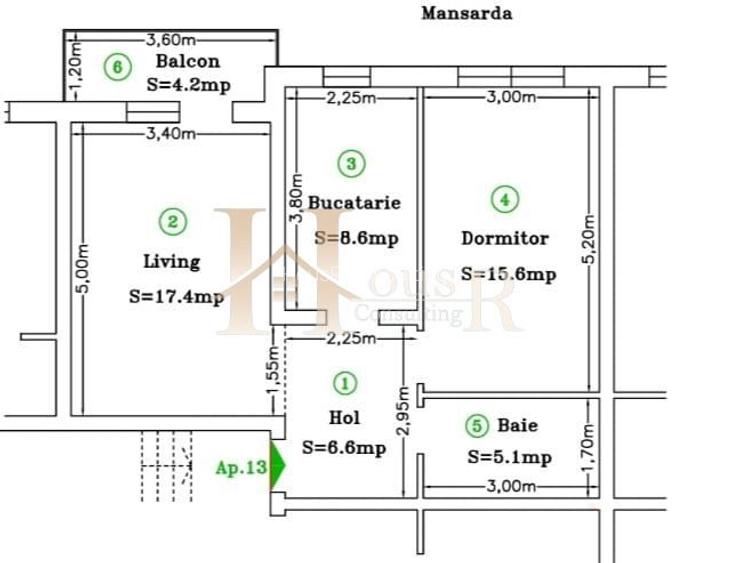Disponibil Imediat. Decomandat. Bucatarie inchisa. - 14